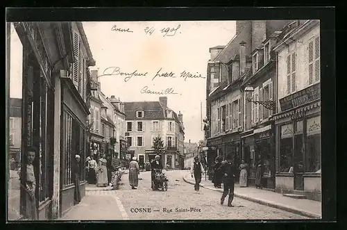 AK Cosne, Rue Saint-Père, Strassenpartie