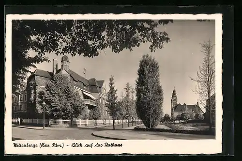 AK Wittenberge /Bez. Pdm., Blick auf das Rathaus