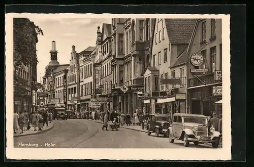 AK Flensburg, Holm mit Geschäften