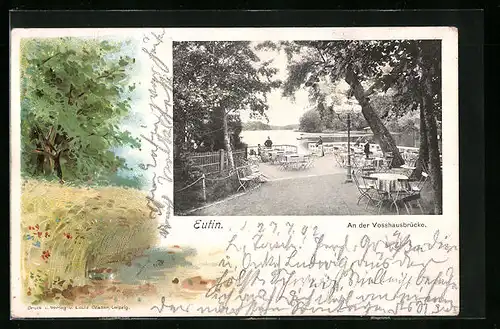 AK Eutin, An der Vosshausbrücke mit Gaststätte
