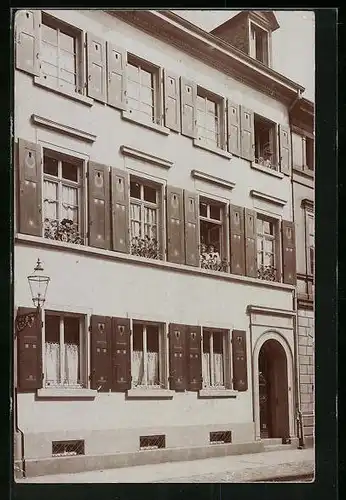 Foto-AK Karlsruhe, Wohnhaus in der Leopoldstrasse 41, 1911