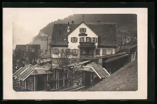 Foto-AK Hirsau, Zimmermeisterei Rudolf Rapp 1917