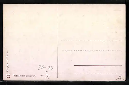 Künstler-AK P. O. Engelhard (P.O.E.): Deutscher und Österreicher nehmen kleinen Türken in ihre Mitte