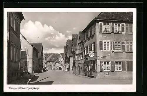 AK Illingen /Württ., Blick in die Hauptstrasse