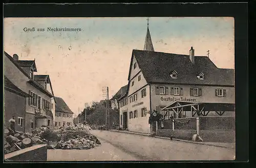 AK Neckarzimmern, Gasthof zum Schwanen (Aussenansicht)