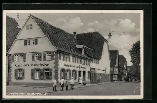 AK Oberderdingen, Gasthaus zum Adler in der Sternenfelser-Strasse