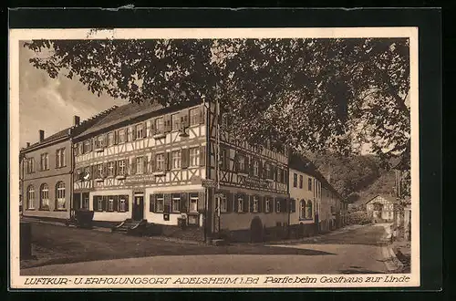 AK Adelsheim i. Bd., Partie beim Gasthaus zur Linde