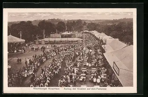 AK Naumburg, Naumburger Kirschfest, Aufzug der Knaben auf dem Festplatz