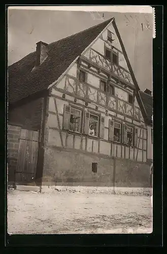 Foto-AK Illingen, Haus Kientsch im Winter 1911