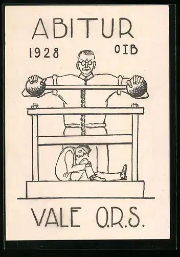 Künstler-AK Pforzheim, Abitur 1928, Oberrealschule, O1B