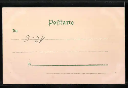 Lithographie Zeitz, Post, Schloss Moritzburg, Totalansicht