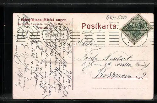 Lithographie Erfurt, Der Dom, Blumenschmuck