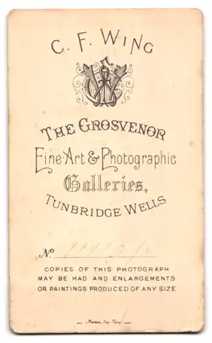 Fotografie H. P. Robinson, Tunbridge Wells, Modisch gekleideter Herr mit Schnauzbart