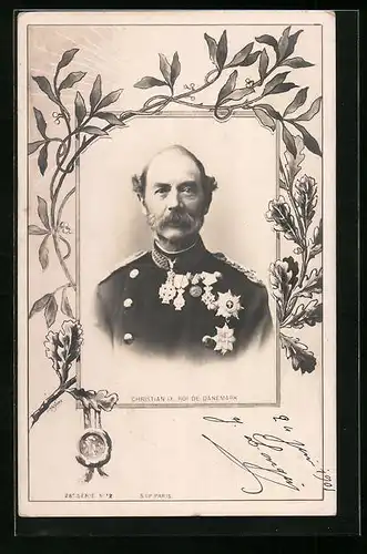 AK König Christian von Dänemark in Uniform