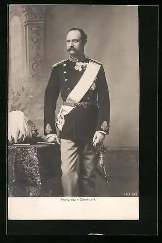 AK Kronprinz von Dänemark in Uniform