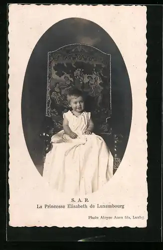 AK Prinzessin Elisabeth von Luxemburg im Kleinkindalter