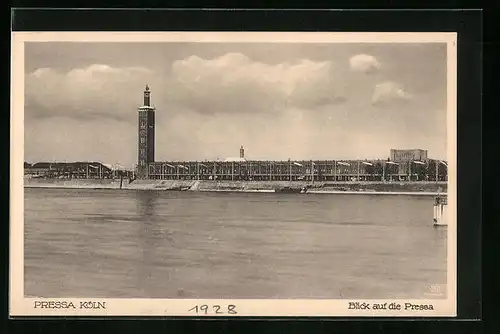 AK Köln, Pressa, 1928, Blick auf die Pressa