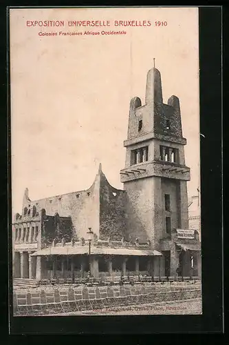 AK Bruxelles, Exposition Universelle Bruxelles, 1910, Colonies Francaises Afrique Occidentale