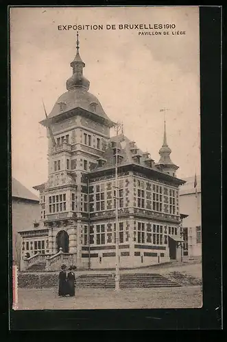 AK Bruxelles, Exposition de Bruxelles, 1910, Pavillon de Liége