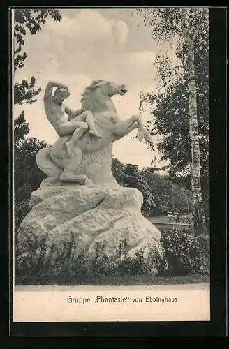 AK München, Bayerische Gewerbeschau, 1912, Gruppe Phantasie von Ebbinghaus