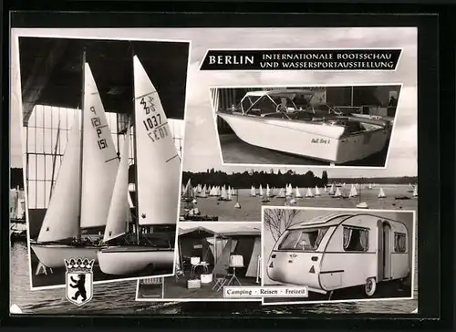 AK Berlin, Internationale Bootsschau und Wassersportausstellung, Bootsansichten