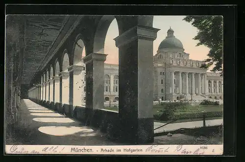 AK München, Arkade im Hofgarten