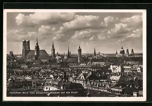 AK München, Blick vom Deutschen Museum auf die Stadt