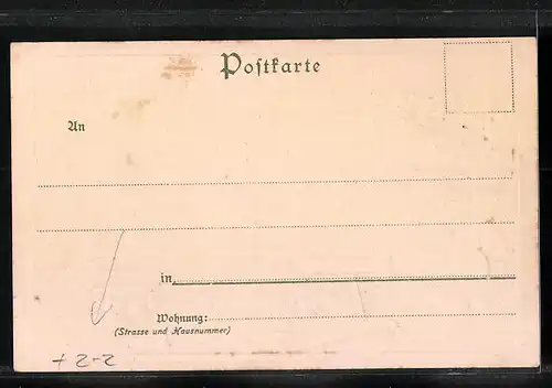 Präge-AK München, Totalansicht mit Strassenpartie, Postbote und Briefmarken von Bayern, Passepartout