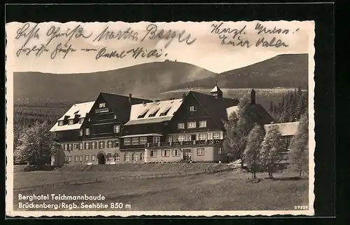 AK Brückenberg /Rsgb., Berghotel Teichmannbaude