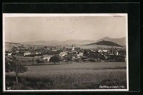 AK Seifhennersdorf /Sa., Ort aus der Vogelschau