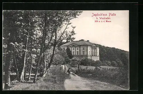 AK Wiesbaden, Jagdschloss Platte