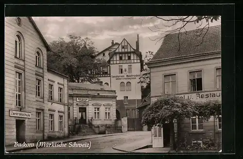 AK Buckow /Märk. Schweiz, Sanatorium Waldfrieden, Zentralschule