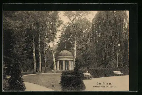 AK Bad Pyrmont, Erdbeertempel im Kurpark