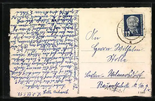 AK Luckenwalde, Wilhelmstrasse mit Postamt