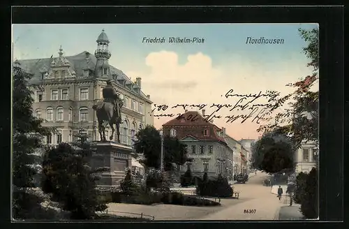 AK Nordhausen, Strassenpartie am Friedrich-Wilhelm-Platz