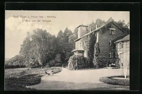 AK Bad Stuer i. Mecklbg., Blick von der Terrasse
