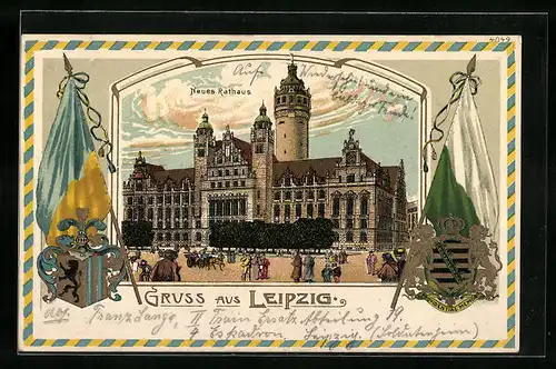 Künstler-AK Leipzig, Neus Rathaus