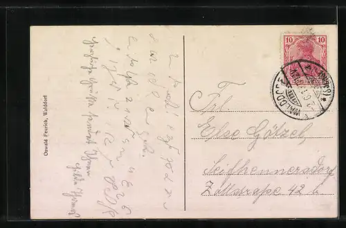 AK Walddorf, Berggasthaus Kottmarberg, Städtische Forstverwaltung, Turm