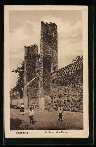 AK Prenzlau, Partie an der Mauer