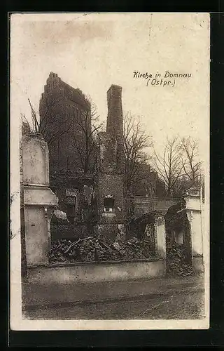 AK Domnau, Zerstörte Kirche