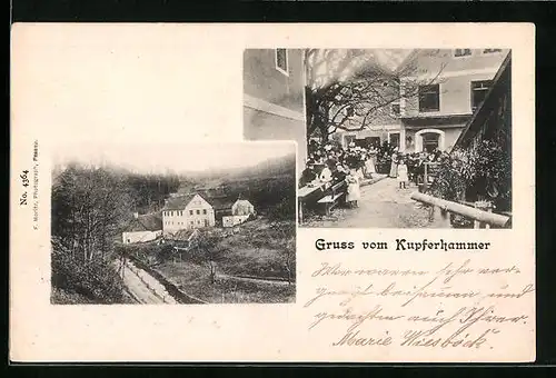 AK Haibach / Freinberg, Gasthaus Kupferhammer, Ortspartie