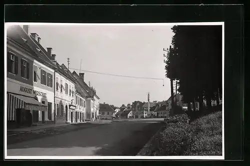 AK Gnas, Markt mit Geschäft Werschitz