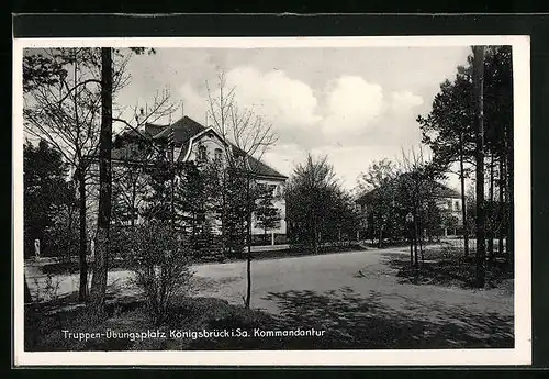 AK Königsbrück /Sa., Truppen-Übungsplatz, Kommandantur