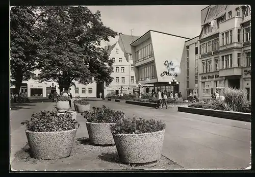 AK Bitterfeld, Café am Markt, Marktplatz