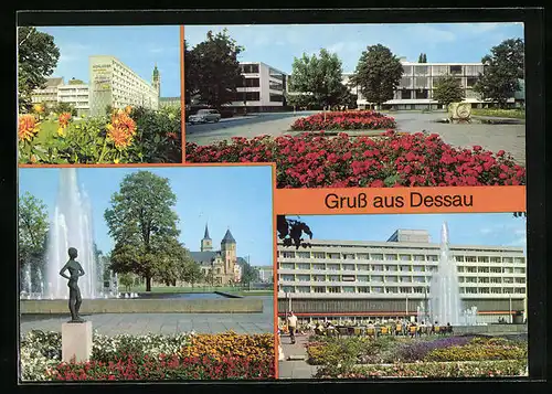 AK Dessau, Hotel Stadt Dessau, Haus des Reisens