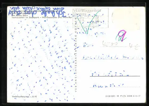 AK Dessau, HO-Gaststätte, Intimbar, Am Roten Stern