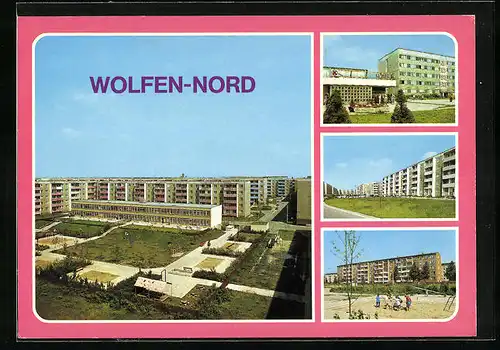 AK Wolfen-Nord /Bitterfeld, Kaufhalle, Altersheim