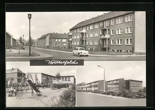 AK Bitterfeld, Polytechnische Oberschule Otto Grotewohl, Kindergarten, Anhalt-Siedlung