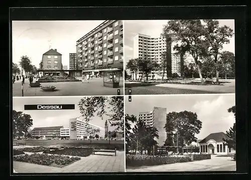 AK Dessau, Teehäuschen, HO-Gaststätte, Intim-Bar