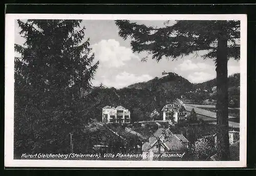 AK Bad Gleichenberg, Villa Plankenstein und Rosenhof